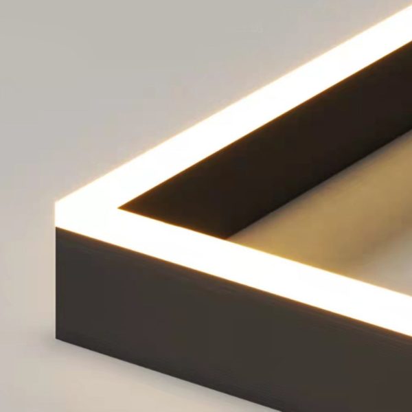 3 Layers Square Stepless Dimming LED Black Modern Chandelier with Remote Control - Image 6