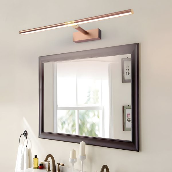 Retractable LED Bathroom Vanity Light with Adjustable Rod and Matte Finish - Image 8