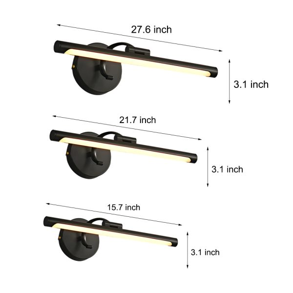 Sleek Rotatable Copper LED Bathroom Vanity Light Over Mirror Bath Bar - Image 7