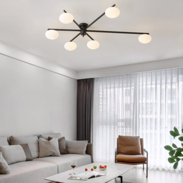 3/5/6-Light Semi Flush Mount Jasper Ceiling Lamp - Image 6
