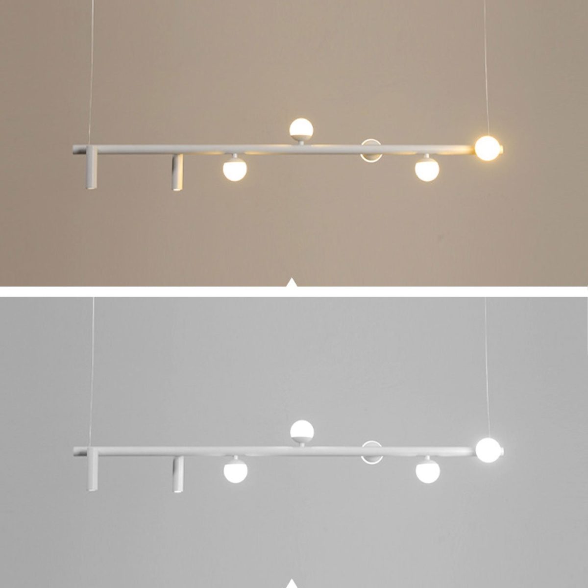 Minimalist  Island Light Linear 6/7 Light Acrylic Iron LED Chandelier - Image 15