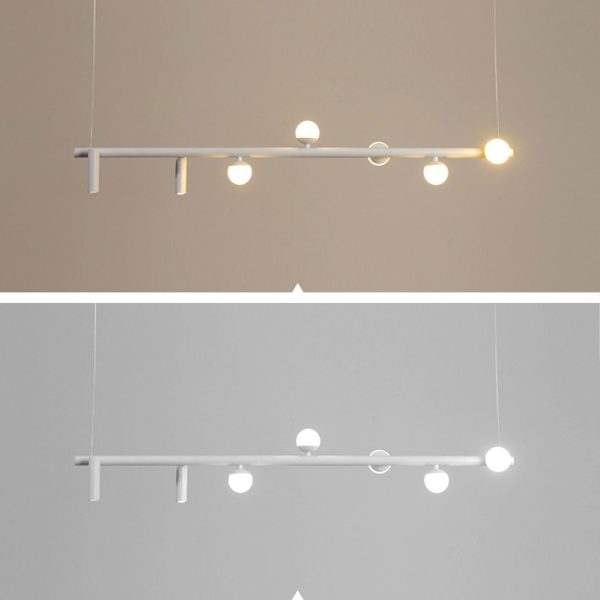 Minimalist  Island Light Linear 6/7 Light Acrylic Iron LED Chandelier - Image 15