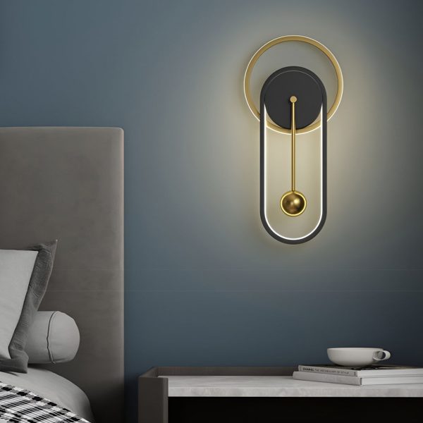 Creative Mute Clock Shaped LED Nordic Wall Lamp Wall Sconce Lighting - Image 3