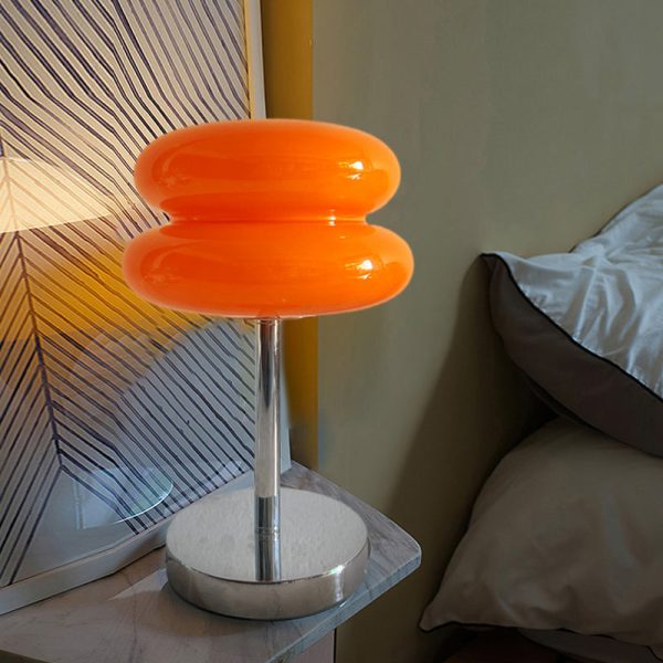USB Glass Burger Creative Warm Light Modern Table Lamp - Image 2