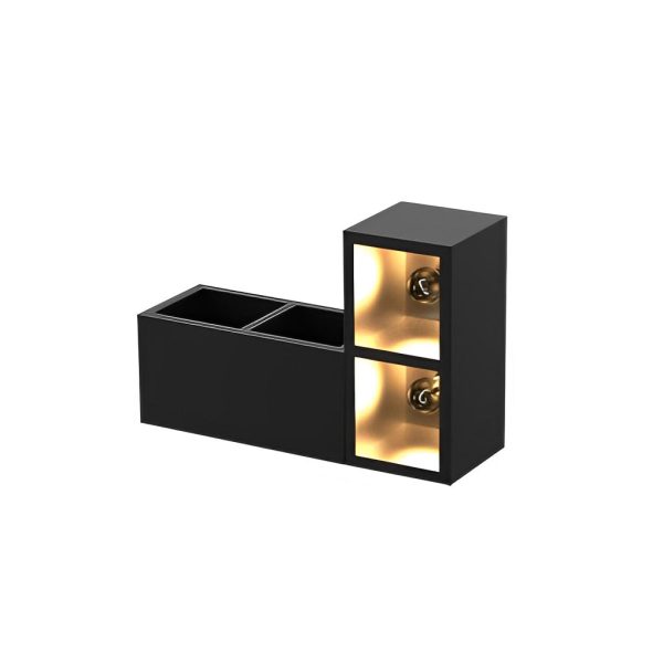Waterproof Creative Square Combination LED Black Wall Lamp with Flowerpot - Image 19