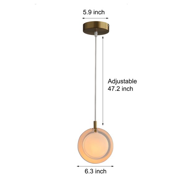 Simple Round Glass Creative Postmodern Pendant Light Hanging Ceiling Lamp - Image 9