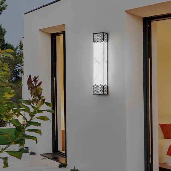 Rectangular Resin LED Waterproof Vintage Outdoor Wall Lights Wall Lamp - Image 2