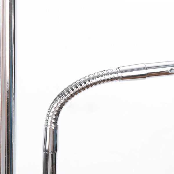 Industrial Multi-Angle Task Lighting Chrome Floor Lamp - Image 6