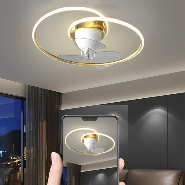 Smart 360?? Rotating LED Stepless Dimming Timing Modern Ceiling Fans Light - Image 7