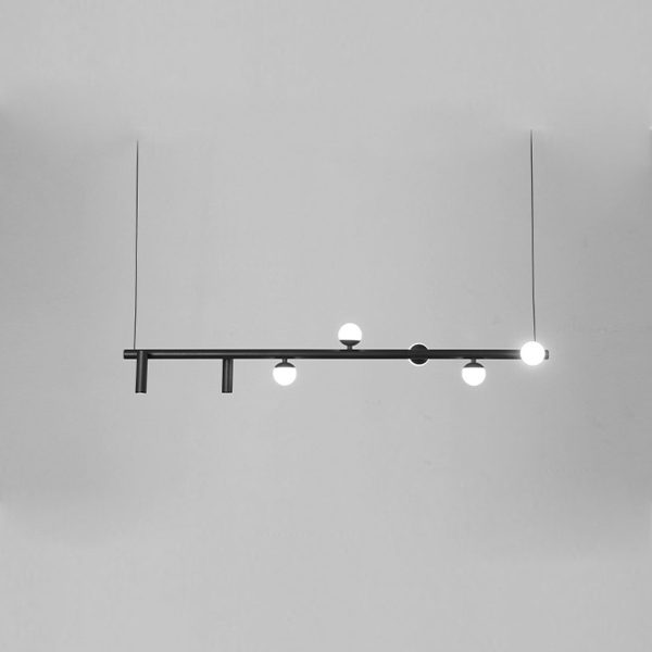 Minimalist  Island Light Linear 6/7 Light Acrylic Iron LED Chandelier - Image 8