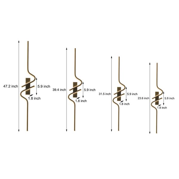 Minimalist Long Wave Aluminum Black Decorative LED Wall Lamp - Image 8