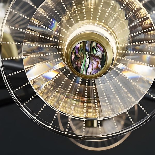 6/8 Lights Flowers Crystal 3 Step Dimming Copper Post-Modern Chandelier - Image 5