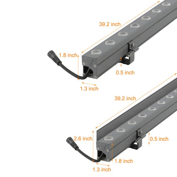 Aluminum Linear LED Outdoor Wall Washer Lights with Rotatable Bracket Architectural Lighting - Image 8