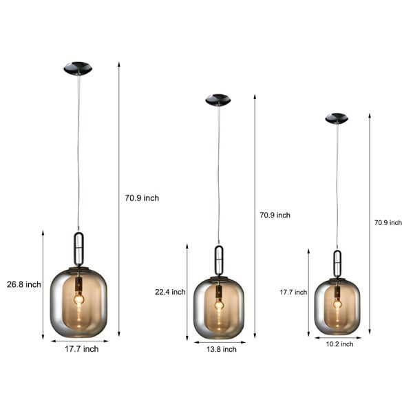 Sleek Industrial Glass Can LED Pendant Light - Image 5
