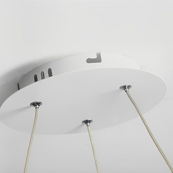Minimalist Round LED Stepless Dimming Nordic Chandelier Hanging Lamp - Image 10