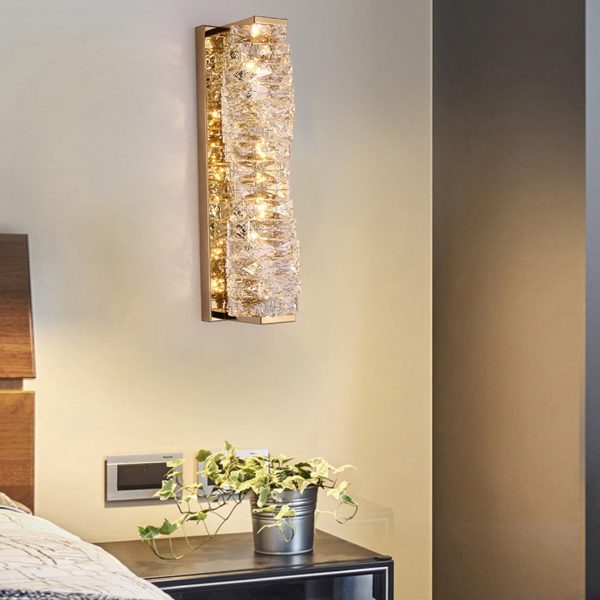 Creative Crystal Three Step Dimming Light LED Modern Wall Sconce Lighting Wall Lamp - Image 5