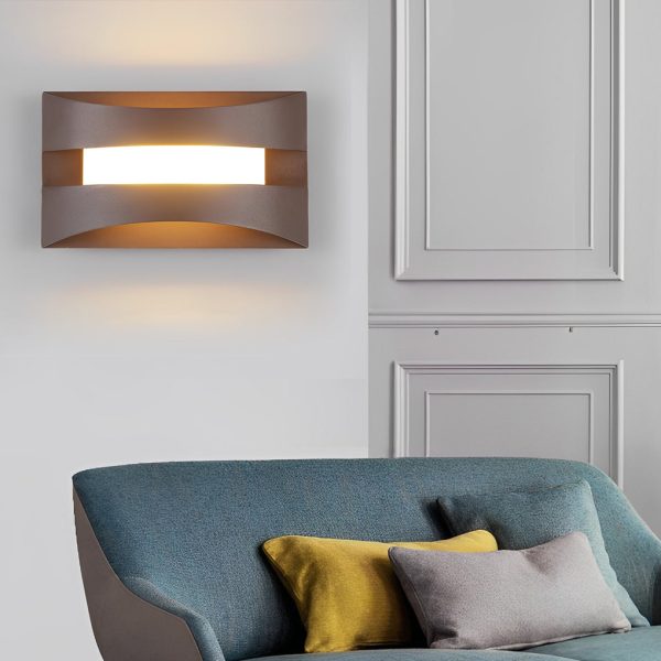 Rectangular Creative LED Minimalist Nordic Bedside Wall Sconce Lighting - Image 4