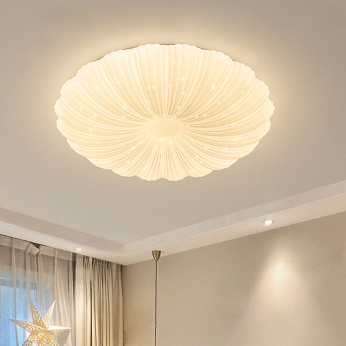 Modern Minimalist Shell Acrylic Round LED Flush Mount Ceiling Light - Image 3