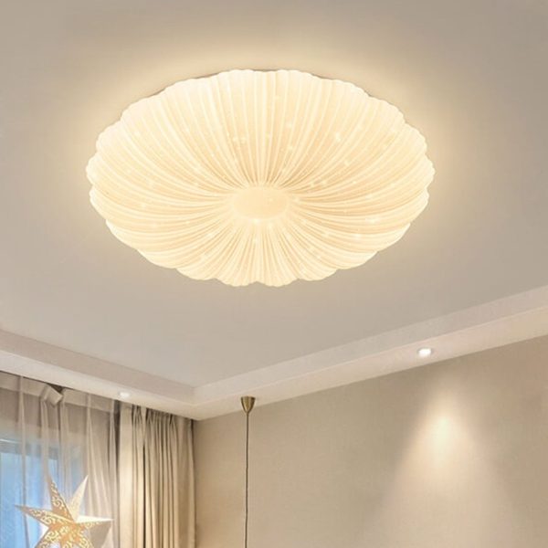 Modern Minimalist Shell Acrylic Round LED Flush Mount Ceiling Light - Image 3