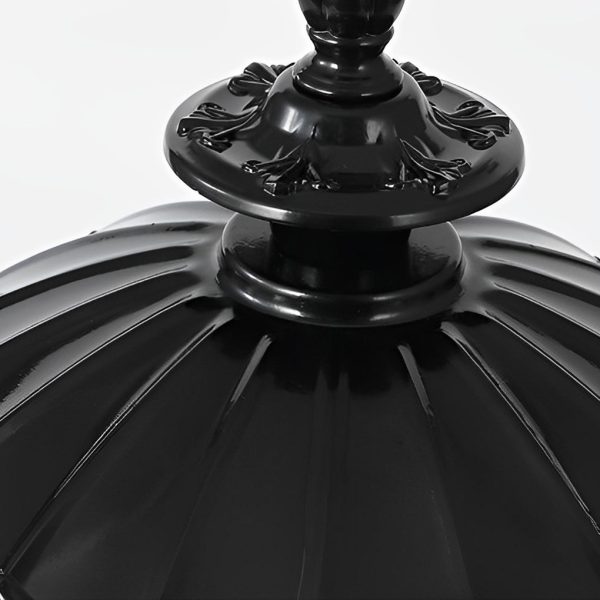 Flower Ball Cognac Glass Waterproof European Style Outdoor Pillar Lamp - Image 9