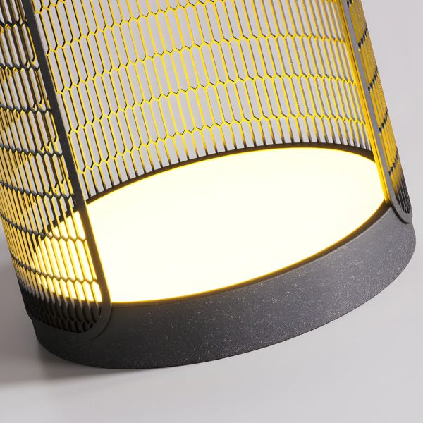 19 inch LED Open Mesh Outdoor Floor Lamp with Table - Image 7
