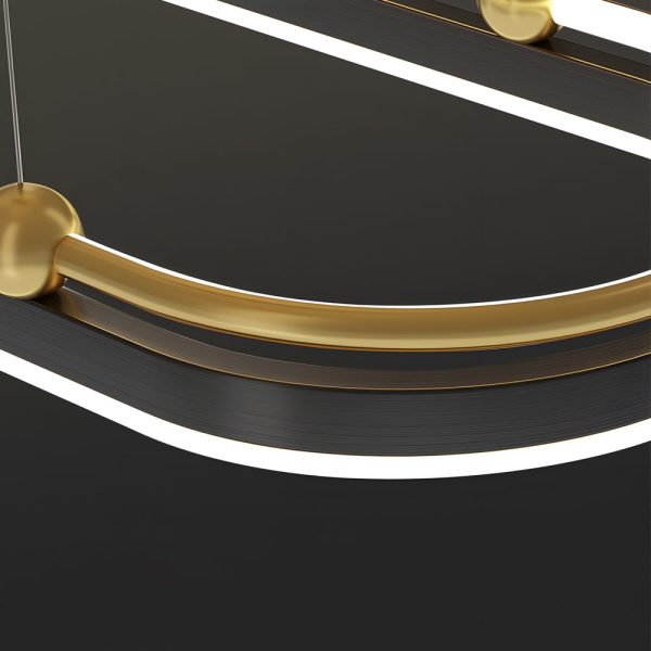 Oval Ring Aluminum Simple Modern Dining Room Chandeliers Hanging Lamp - Image 7