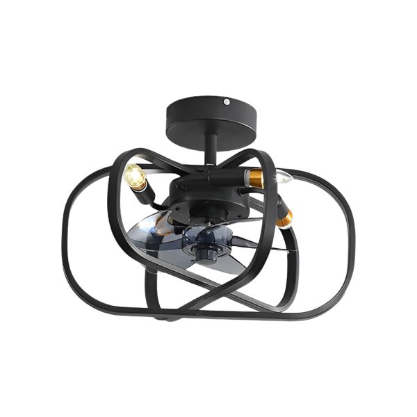 Retro Three Step Dimming LED Mute Bladeless Ceiling Fans with Remote - Image 19