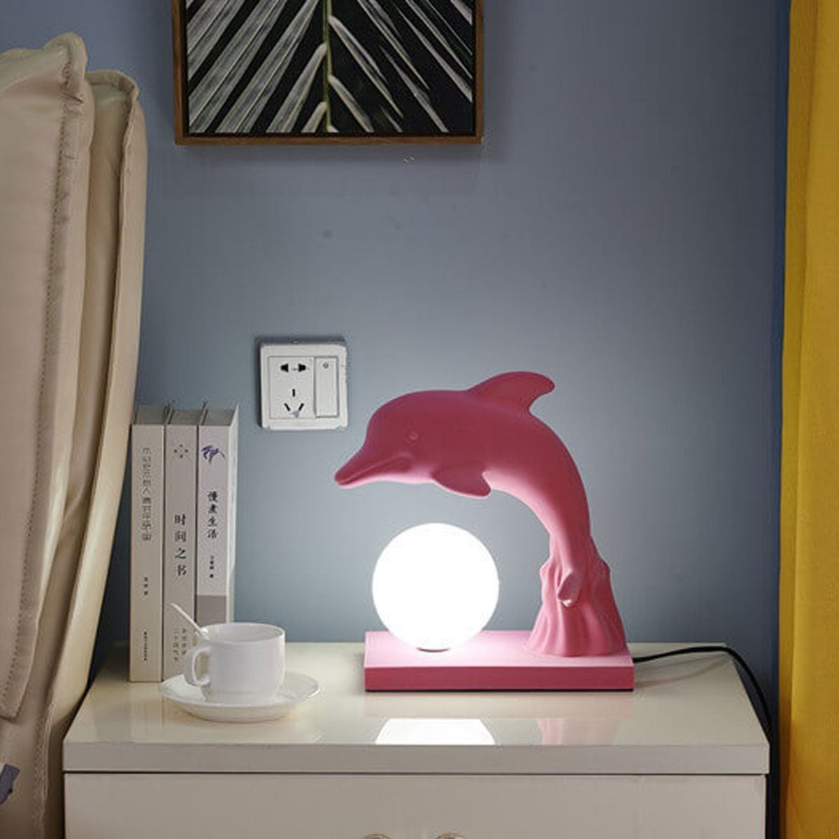 Nordic Creative Dolphin Ball Shade 1-Light Table Lamp - Image 5