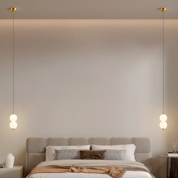 Modern Round String Vertical Balls Pendant Lamp Dimmable LED Chandelier - Image 6