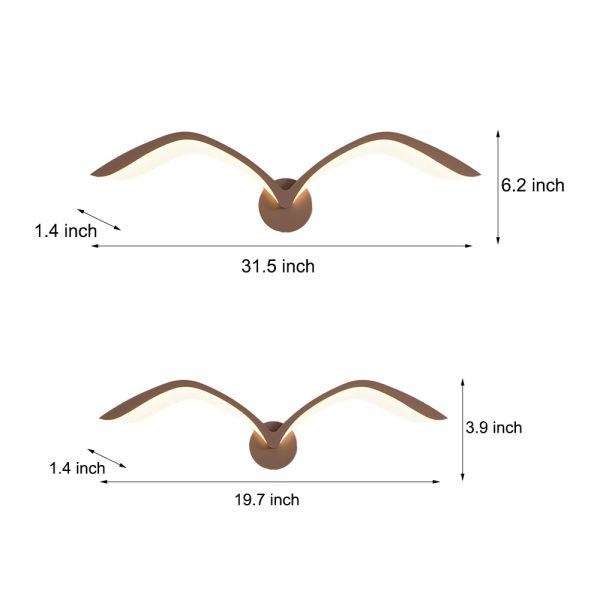 Modern Seagull LED Wall Sconce - Nordic Acrylic Wing Design - Image 7