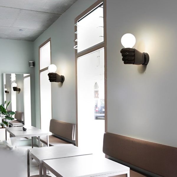 Antique Resin Fist Retro Industrial Wall Lamp Wall Sconce Lighting - Image 2