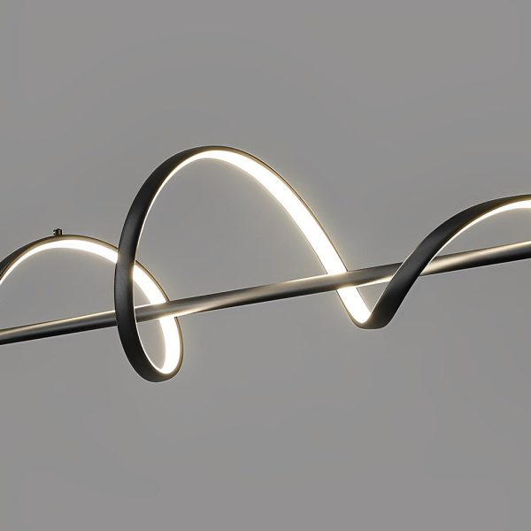 Wavy 360?? Rotating Ring Three Step Dimming LED Nordic Chandelier Light - Image 9