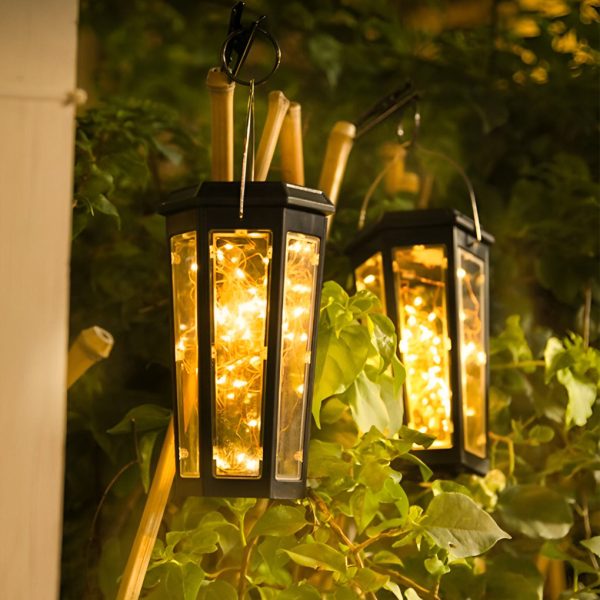 2Pcs Hexagonal Waterproof LED Motion Sensor Outdoor Solar Lawn Lights - Image 7