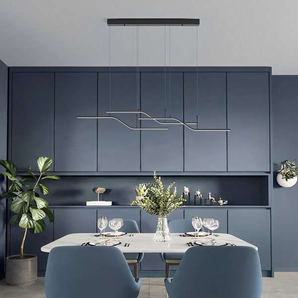 Z Shape Lines Smart Stepless Dimming with Remote Nordic Chandelier - Image 7