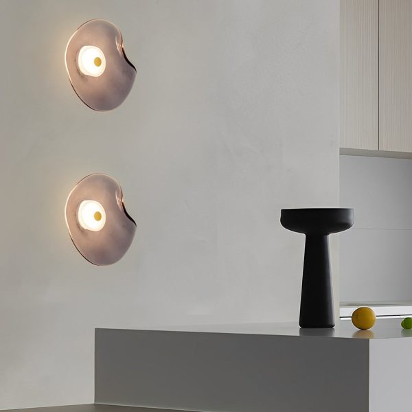 Irregular Round Glass Creative Postmodern Wall Lamp Wall Sconce Lighting - Image 3