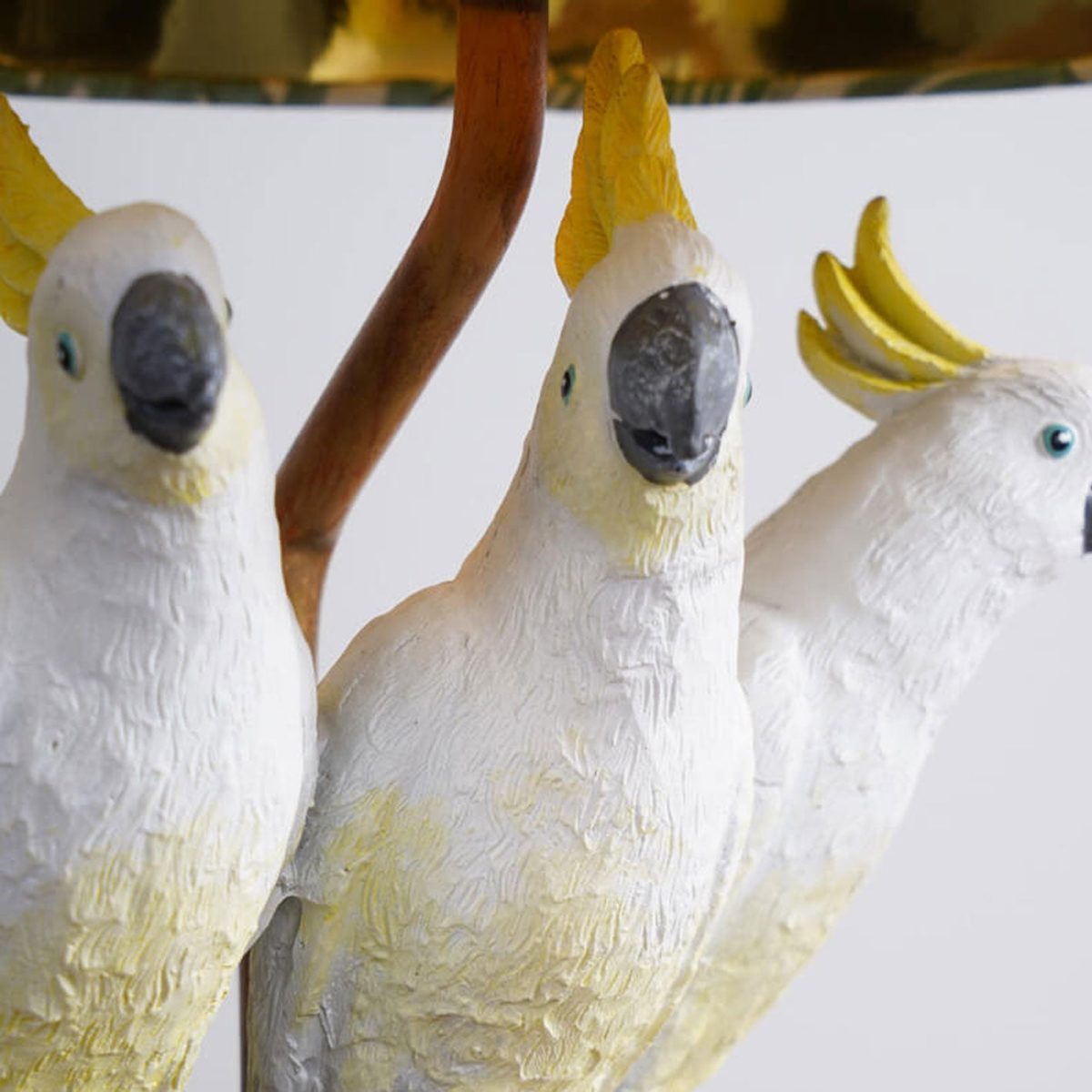 Nordic Leaf Fabric Resin Bird Design 1-Light Table Lamp - Image 7
