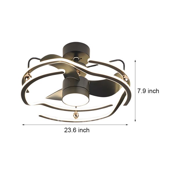 23.6'?Low Profile Ceiling Fan with Dimmable Light and Remote - Image 6