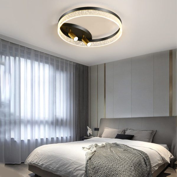Round 3 Step Dimming LED Creative Modern Ceiling Lights with 2 Spotlights - Image 3