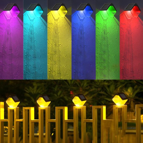 2Pcs Waterproof LED Multi Color Light Modern Solar Wall Washer Light - Image 4
