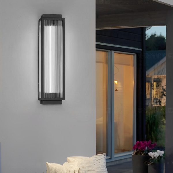 Rectangular Strip Waterproof LED Black Modern Outdoor Wall Lights - Image 2