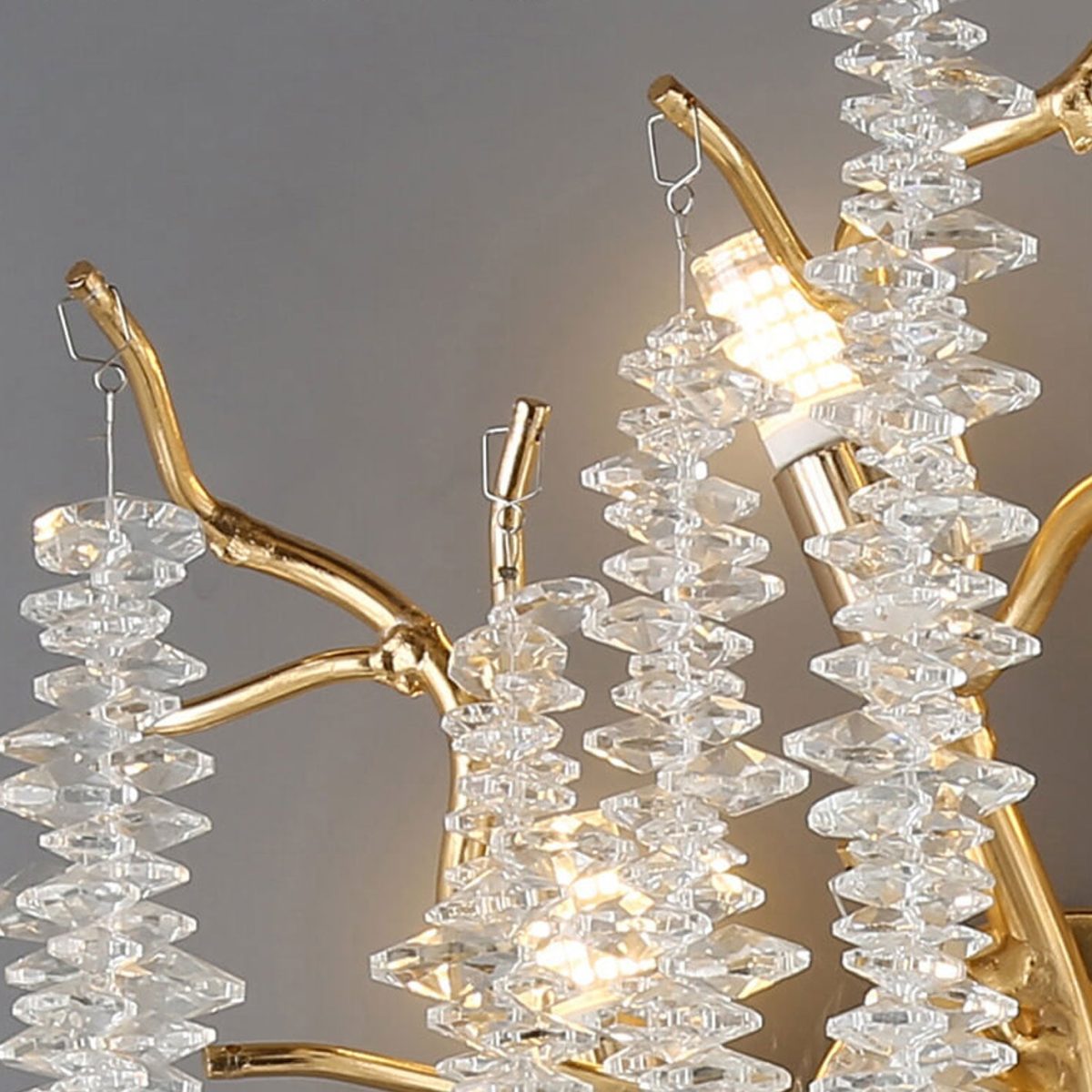 Modern Light Luxury Tree Branch Crystal 3-Light Wall Sconce Lamp - Image 10