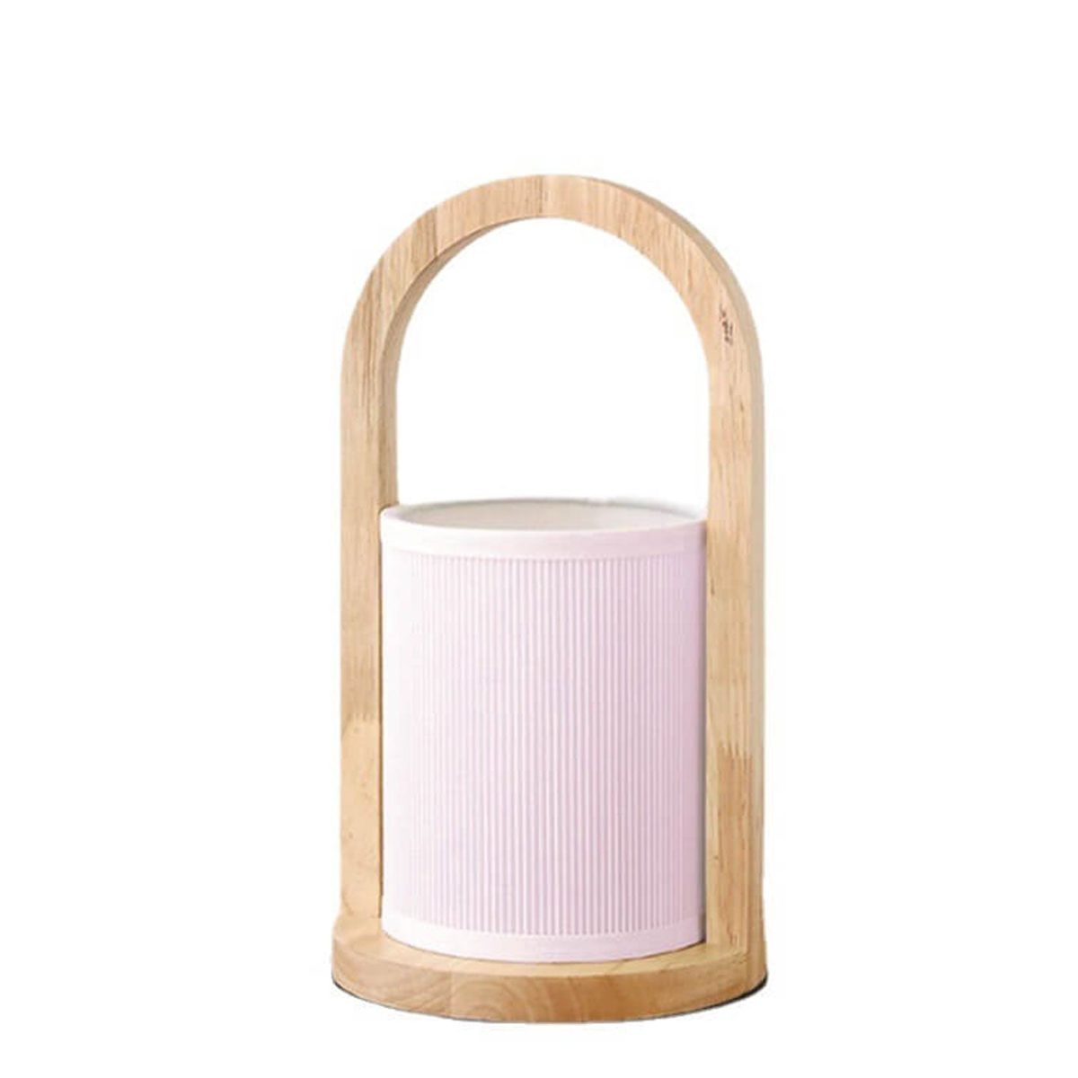 Nordic Fabric Column Solid Wood Portable Design 1-Light Table Lamp - Image 6