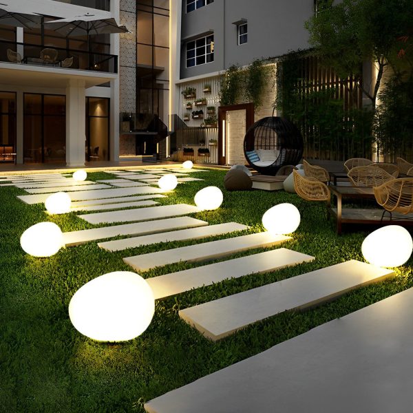 Adjustable LED Cobblestone Outdoor Lamp 3-Color Lighting for Gardens and Lawns - Image 6