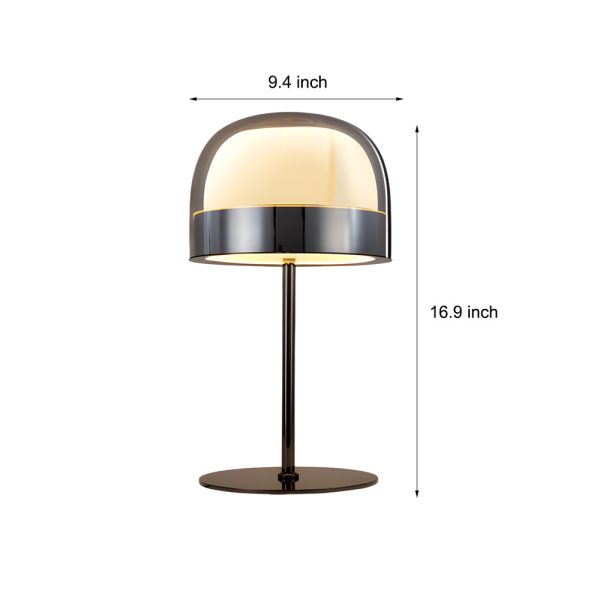 Dome Shape Glass Ambient LED Table Lamp in Chrome - Image 7