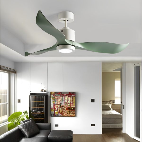 3 Blades Mute Intelligent with Remote LED Nordic Ceiling Fans Lamp - Image 5