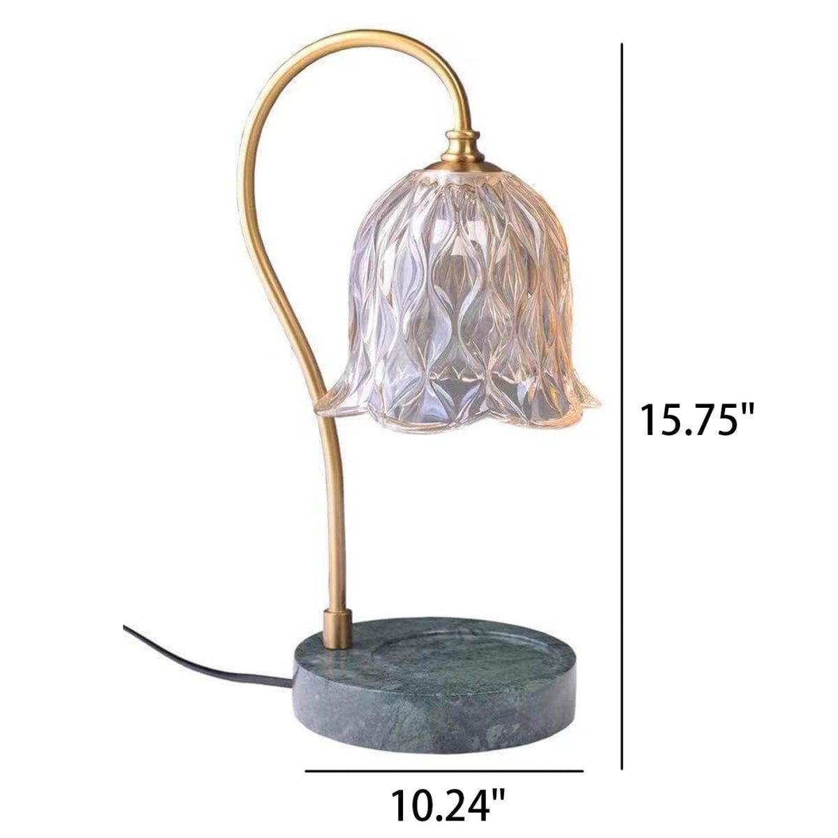 Modern Suzutan Glass Marble Base 1-Light Melting Wax Table Lamp - Image 5
