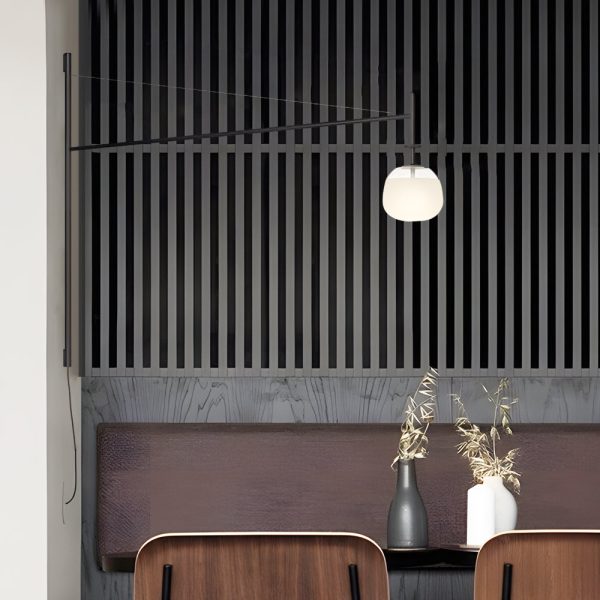 Minimalist Metal Long Pole Arm Tempo LED Wall Sconce - Image 6