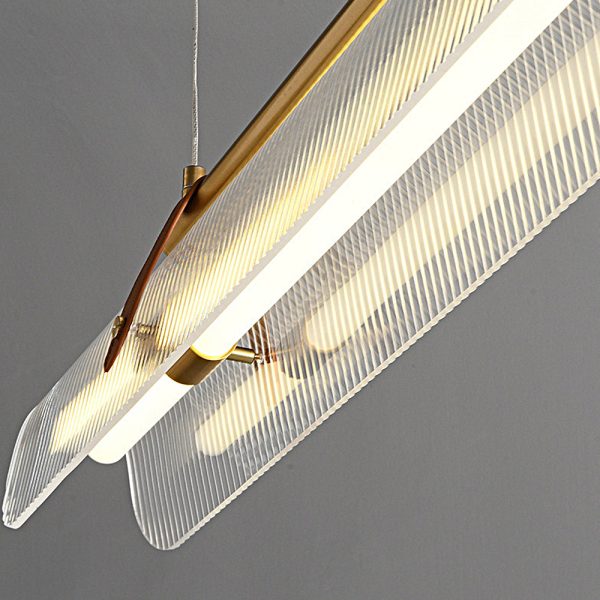 Acrylic Nami Linear Pendant Island Light with Adjustable Hanging Length - Image 7