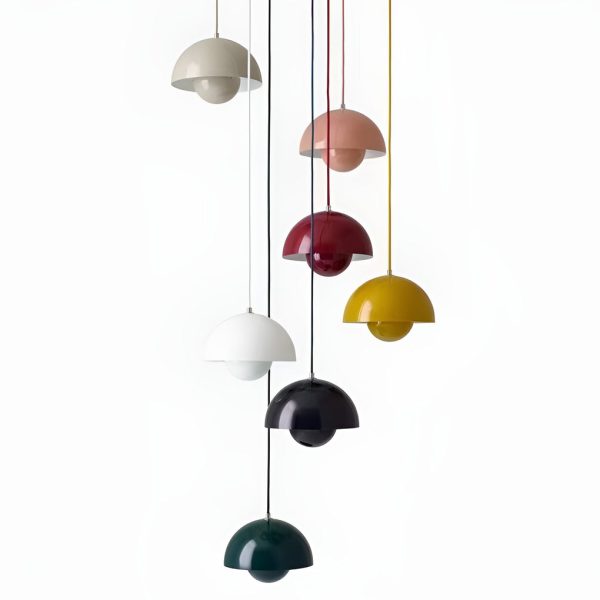 1-Light Metal Mushroom Nordic Flowerpot Pendant Light - Image 17