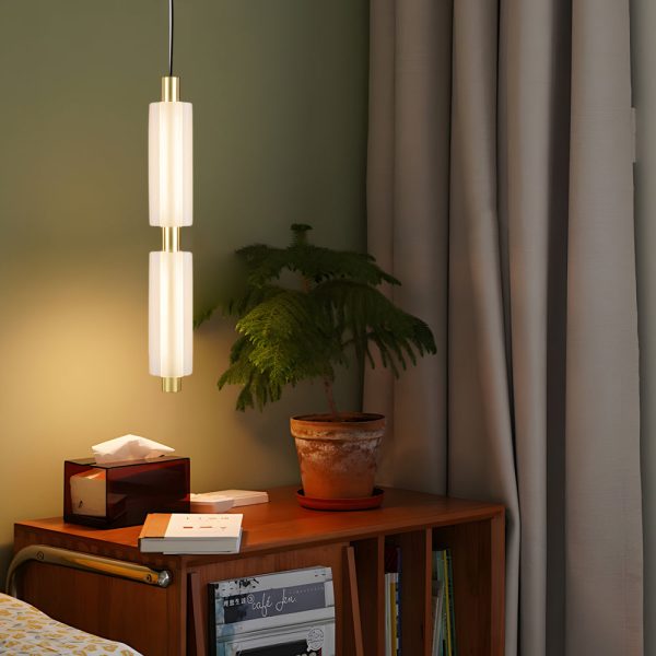 1/2/3 Heads Acrylic Cylinder Pendant Lights: Modern Hanging Lamp in Gold/Black - Image 5
